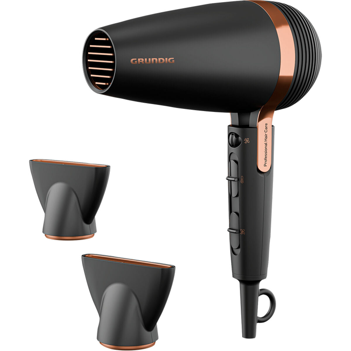 Hairdryer Grundig NaturaShine Ionic HD 8080 2300 W Black Black / Rose Gold