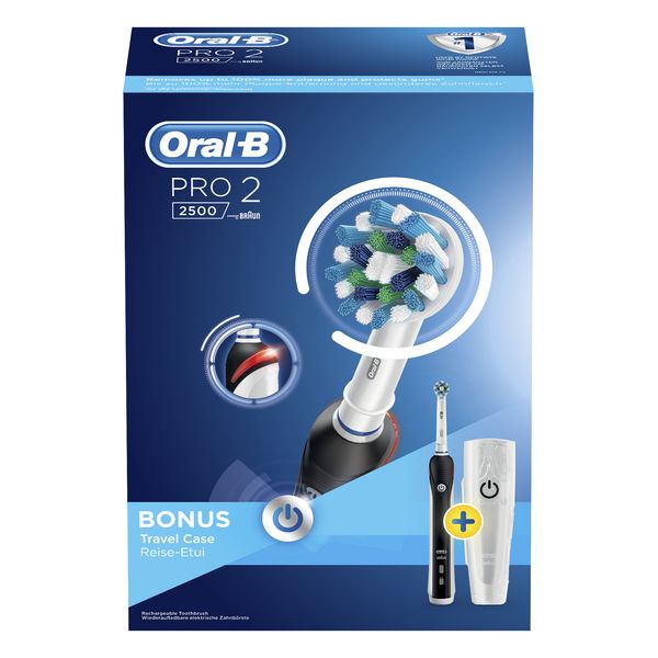 Elektrisk Tannbørste Oral-B Oral-B Pro 2 2500 Waterproof Svart (Refurbished C)