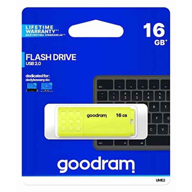 USB-Penn GoodRam UME2 USB 2.0 5 MB/s-20 MB/s Gul