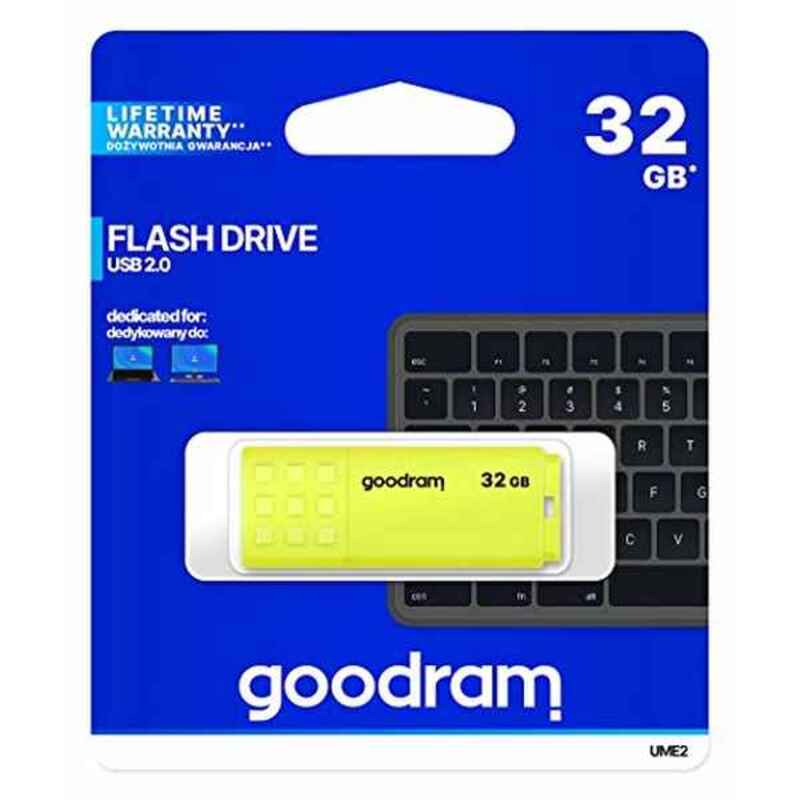 USB-Penn GoodRam UME2 USB 2.0 5 MB/s-20 MB/s Gul