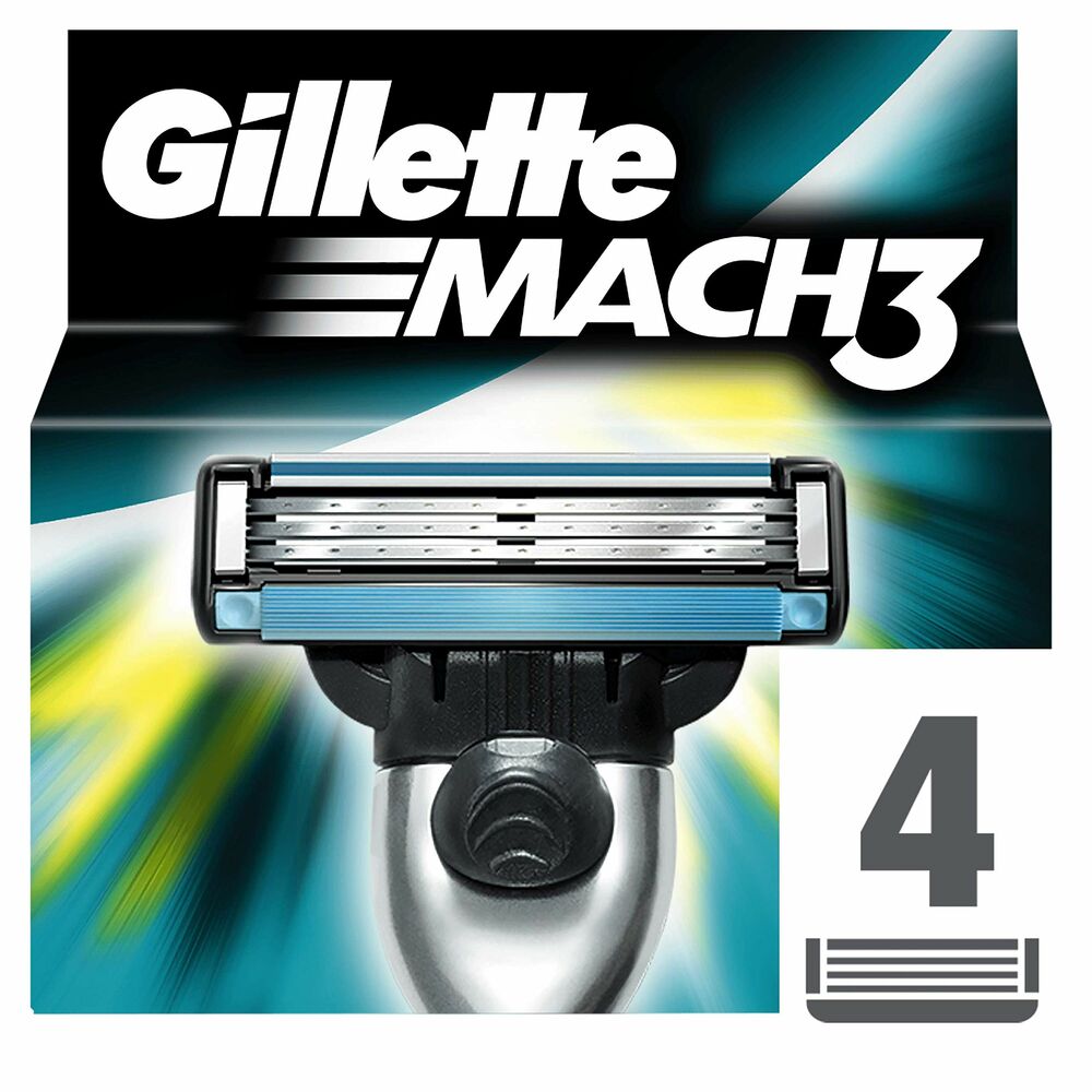 Barberingshøvel Mach 3 Gillette (4 uds)