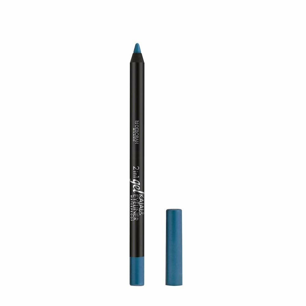 Øyeblyant Kajal & Eyeliner Waterproof Deborah 2-i-1 Nº10 Light Blue