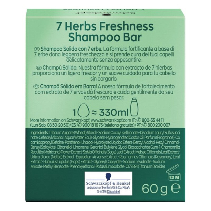 Rensende sjampo 7 Herbs Freshness Schwarzkopf (60 g)