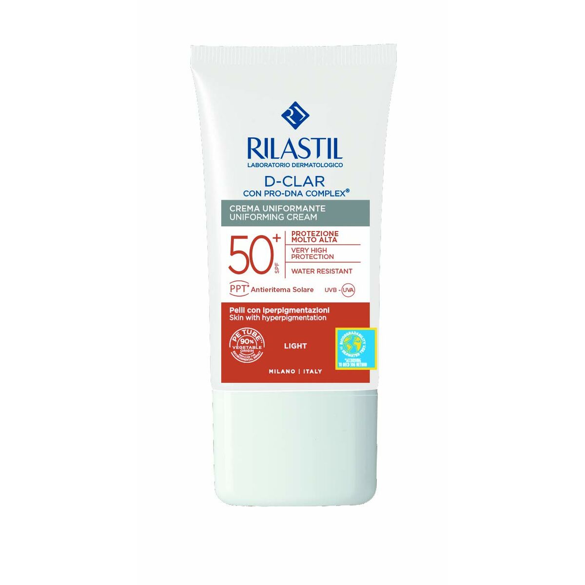 Facial Sun Cream Rilastil Sun System Unifying Spf 50 Light (40 ml)