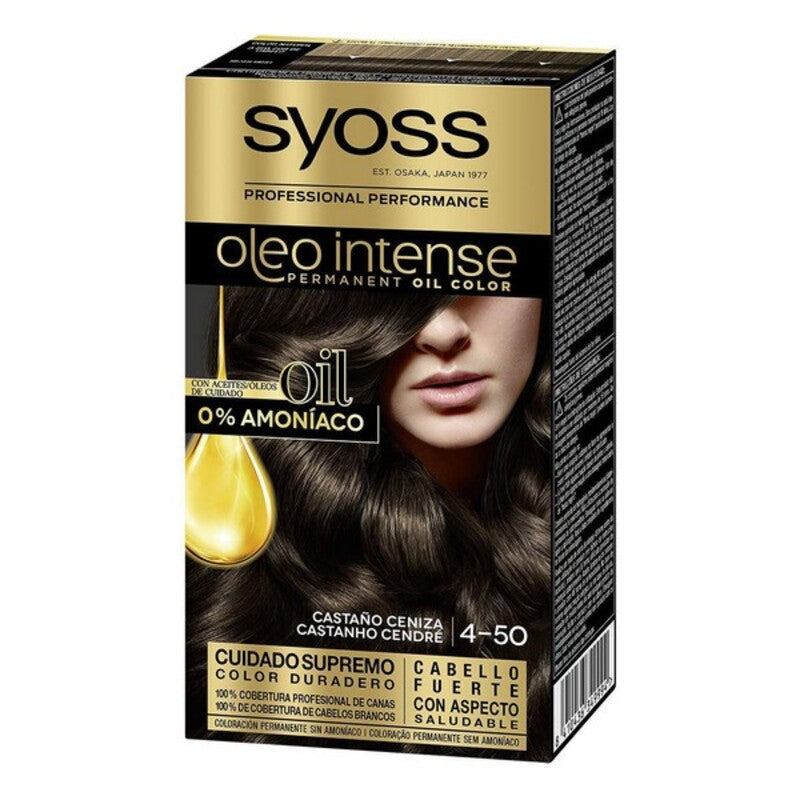 Permanent Hårfarge Olio Intense Syoss Nº 4,50 Kastanjeaske