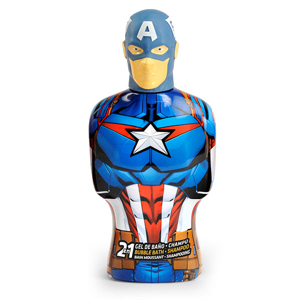 2-i-1 Gel og Sjampo Avengers Capitán América Cartoon (475 ml)