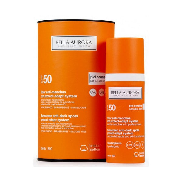 Antibrunflekk Solkrem Protect-adapt System Bella Aurora SPF 50+ (50 ml)