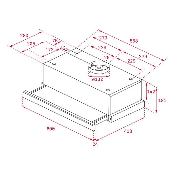 Damphette Teka TL 6310 332 m3/h 65 dB 231W (60 cm) (Refurbished B)