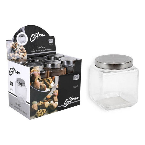 Krukke Glass Gjenget deksel 500 ml