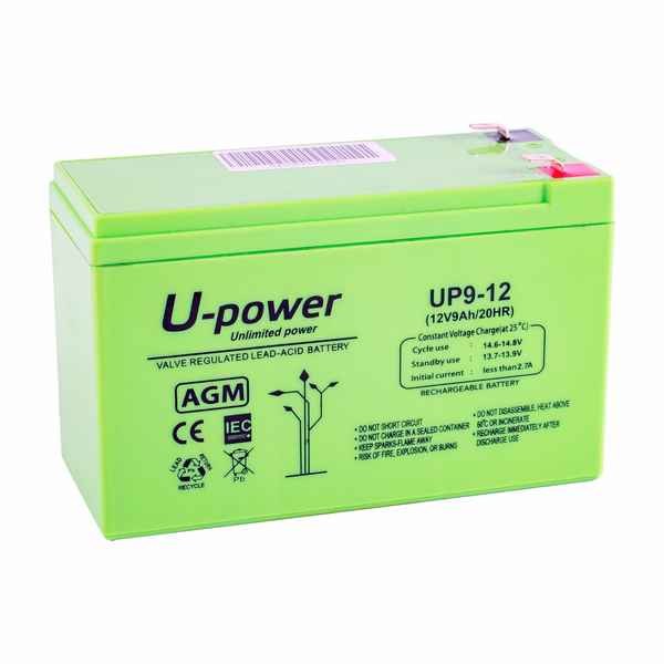 Batteri Master U-Power UP 9Ah 12V (Refurbished A+)