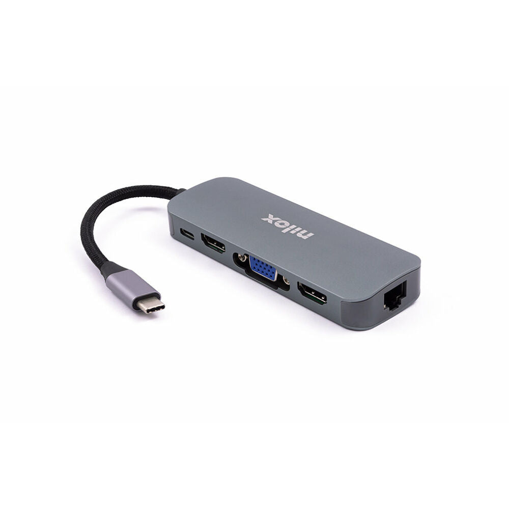 Dokkingstasjon Nilox NXDSUSBC03 Grå Gigabit Ethernet