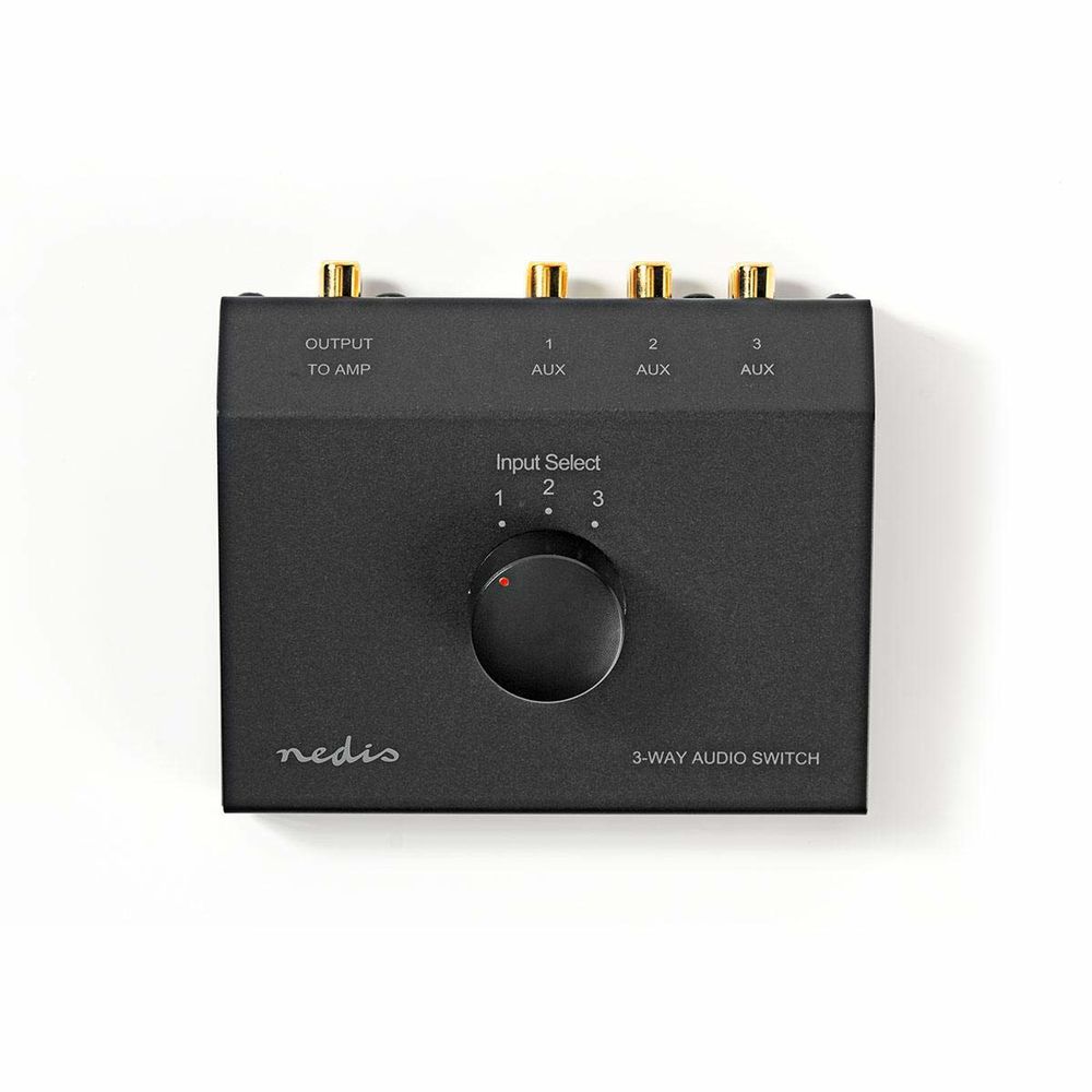 Distributør/Kommutator NEDIS ASWI2403BK Audio Analog (Fikset A+)