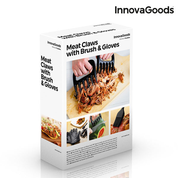 InnovaGoods Meat Claws with Gloves and Brush