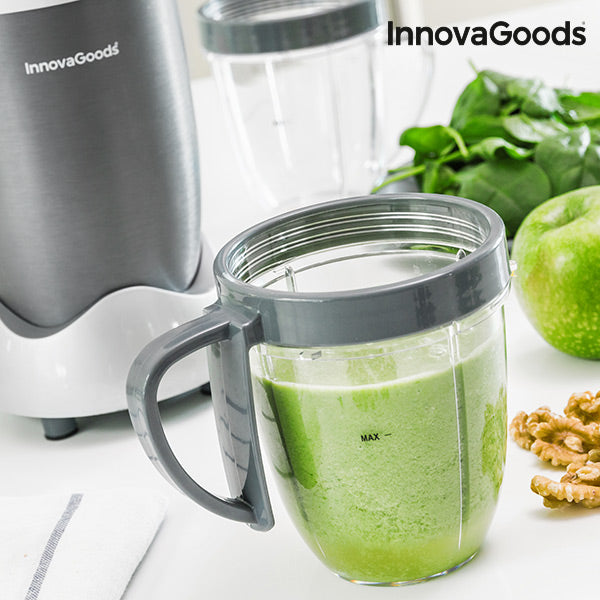 Blender med oppskrifthefte fra Nutri·One Touch  InnovaGoods 600W Grå